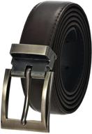 faux leather belt nickel buckle logo