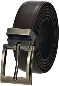 img 4 attached to Faux Leather Belt Nickel Buckle