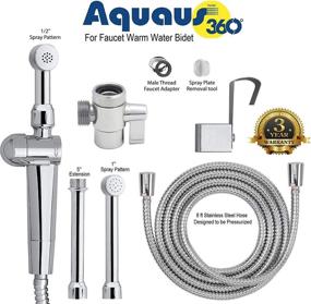 img 3 attached to RinseWorks - Aquaus 360 Hand Held Bidet for Faucet - Warm Water Bidet - Dual BackFlow Certification - NSF 61 Compliant - Adjustable Pressure Controls – Extended Spray Reach - 3 Year Warranty – (Polymer Sprayer)