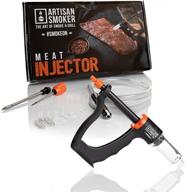 enhance flavors effortlessly: artisan smoker meat injector kit for bbq - with marinade gun, 🔥 stainless steel needles, siphon & extra o-rings - perfect for turkey, pork, brisket, grilling & smoking logo