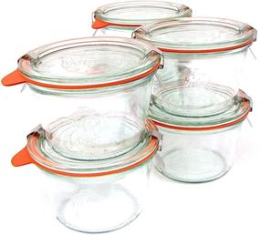 img 2 attached to 🏺 Weck 741 - 0.25L Mold Jars with Lids - Set of 6 Rings and 12 Clamps