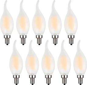 img 4 attached to Candelabra Chandelier Filament Candle Frosted