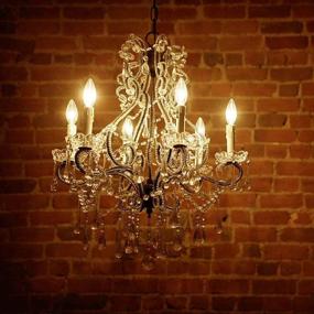 img 2 attached to Candelabra Chandelier Filament Candle Frosted