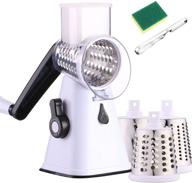 manual rotary cheese grater sponge white logo