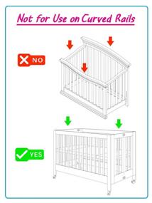 img 2 attached to 🍼 KidKusion Gummi Crib Rail Cover: Clear/Translucent, USA-Made, One Size - Ideal for Soothing Baby Teething