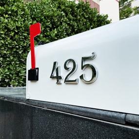 img 1 attached to 🏠 Enhance Your Property's Aesthetic with Silver Mailbox Numbers, 2 3/4 Inch House Numbers – Set of 20, Ideal for Doors, Apartments, Offices, and Homes. Suitable for Outdoor Use.