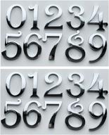 🏠 enhance your property's aesthetic with silver mailbox numbers, 2 3/4 inch house numbers – set of 20, ideal for doors, apartments, offices, and homes. suitable for outdoor use. logo
