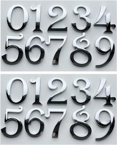 img 4 attached to 🏠 Enhance Your Property's Aesthetic with Silver Mailbox Numbers, 2 3/4 Inch House Numbers – Set of 20, Ideal for Doors, Apartments, Offices, and Homes. Suitable for Outdoor Use.