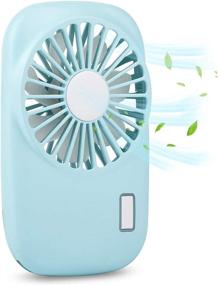 img 4 attached to Accering Portable Fan: Mini Pocket Fan with 2 Speed Adjustable, Handheld Imitation Camera Design - USB Rechargeable or Battery Powered - Ideal for Women, Men, Girls, and Boys (Blue)