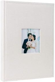 img 4 attached to FaCraft Flannelette 4x6 Photo Album: Holds 300 Photos, Ivory, Perfect for Wedding Gifts, Anniversary, Baby Shower & Family Memorabilia