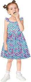 img 2 attached to 👗 Charming Toddler Vintage Flutter Sundresses - Classic Dresses for Girls' Clothing