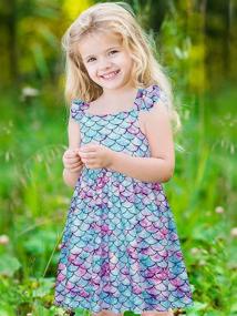 img 1 attached to 👗 Charming Toddler Vintage Flutter Sundresses - Classic Dresses for Girls' Clothing