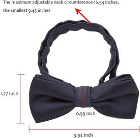 img 1 attached to 🎀 Charming Silk Bow Ties for Kids Boys: Adjustable Bowtie Gift for Baby Toddler