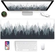 🔲 galdas gaming mouse pad: xxl xl large forest background pattern extended desk mat - non-slip, stitched edges, thin pad (31.5x11.8x0.12 inch)-tree design логотип