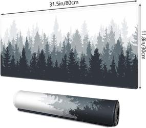 img 3 attached to 🔲 Galdas Gaming Mouse Pad: XXL XL Large Forest Background Pattern Extended Desk Mat - Non-Slip, Stitched Edges, Thin Pad (31.5x11.8x0.12 Inch)-Tree Design