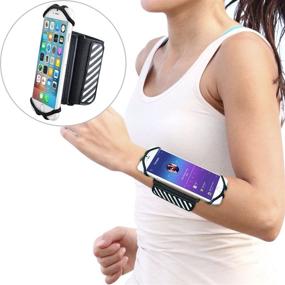 img 4 attached to 📱 WANPOOL Walking Wristband | Forearm Band Phone Holder for 4.5 – 6 Inch Phones: Securely Carry iPhones & More!