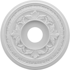 img 4 attached to 🏰 Ekena Millwork Baltimore PVC Ceiling Medallion, 16-inch OD x 3.5-inch ID x 1-inch P, White