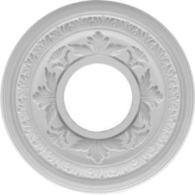 img 2 attached to 🏰 Ekena Millwork Baltimore PVC Ceiling Medallion, 16-inch OD x 3.5-inch ID x 1-inch P, White