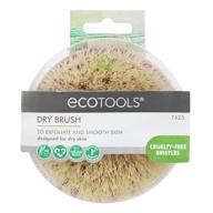 🌸 ecotools dry brush for gentle exfoliation, skincare, and beauty with pore cleansing properties - pink logo