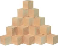 🔲 pack of 12 large 2-inch unfinished wood cubes - ideal for crafts, decor, and wood block projects, by woodpeckers logo