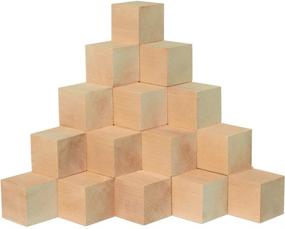 img 4 attached to 🔲 Pack of 12 Large 2-inch Unfinished Wood Cubes - Ideal for Crafts, Decor, and Wood Block Projects, by Woodpeckers