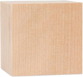 img 2 attached to 🔲 Pack of 12 Large 2-inch Unfinished Wood Cubes - Ideal for Crafts, Decor, and Wood Block Projects, by Woodpeckers