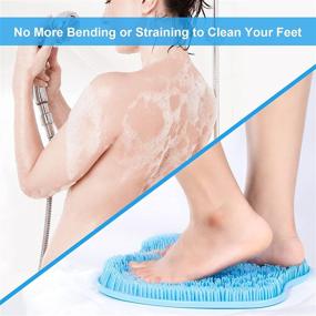 img 3 attached to HONYIN Foot Scrubber: Non-Slip Suction Cup Mat 🚿 for Shower - Clean, Exfoliate, Massage, and Soothe Achy Feet