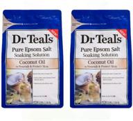 🌴 rejuvenate with dr teals coconut oil pure epsom salt soaking solution - 3 lbs (pack of 2) logo