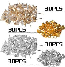 img 3 attached to Rhinestone Hypoallergenic Butterfly Stoppers Accessories