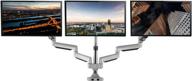 🖥️ techorbits triple monitor stand - triple desk mount arms for 13" to 30" screens with full motion swivel - ideal computer & home office accessories logo