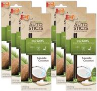 🚗 enviroscents natural car air fresheners, 6-pack with 12 auto sticks (seaside coconut) logo