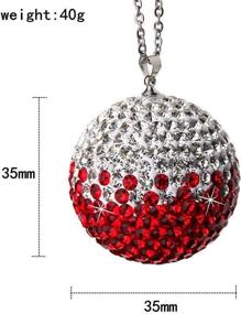 img 1 attached to 🚗 Bling Car Accessories for Women and Men, Car Decoration with Red Crystal Ball Rear View Mirror Charm, Lucky Crystal Sun Catcher Ornament for Car and Home Decor