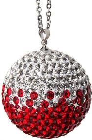 img 3 attached to 🚗 Bling Car Accessories for Women and Men, Car Decoration with Red Crystal Ball Rear View Mirror Charm, Lucky Crystal Sun Catcher Ornament for Car and Home Decor