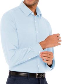 img 4 attached to Men's Button Up Dress Shirts - Stylish Men's Clothing