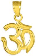 🕉️ om (aum) pendant - 14k gold yoga meditation charm with hindu symbol logo