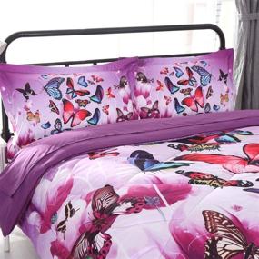 img 2 attached to Wowelife Butterfly Comforter Upgraded Beautiful