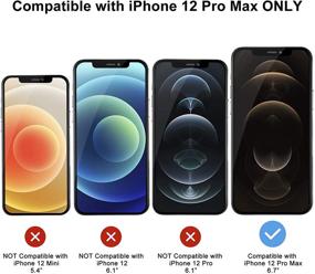 img 1 attached to 🔒 Защитная пленка TECHO Privacy Screen Protector для iPhone 12 Pro Max - антишпионское закаленное стекло с полным покрытием (2 шт.)