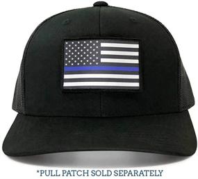 img 1 attached to 🧢 Pull Patch Tactical Cap - Premium Trucker Curved Bill Snapback Hat with 2x3 Loop Surface for Attaching Morale Hook Patches