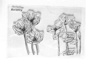 img 2 attached to 🌸 Arrietty Beautiful Blooming Poppies Poppy Flower Artful Sketched Clear Stamps - Perfect for Card Making, Decoration, and DIY Scrapbooking