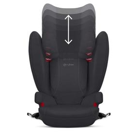 img 2 attached to 🪑 CYBEX Solution B-Fix High Back Booster Seat: Lightweight, Secure Latch Installation, Linear Side Impact Protection, Adjustable Headrest (Volcano Black)