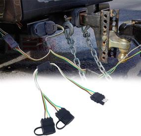 img 2 attached to 🔌 TORIBIO Universal Y-Splitter Plug for LED Trailer Lights and Tailgate Light Bar, 4 Pin Flat Y Extension Harness Adapter with 4 Way Plug and Play