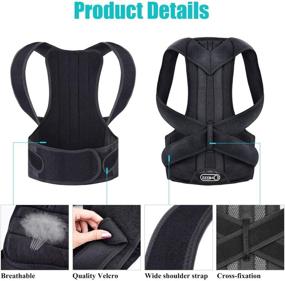 img 2 attached to 🤩 Posture Corrector Back Brace: Improve Posture & Relieve Lower/Upper Back Pain! (L)