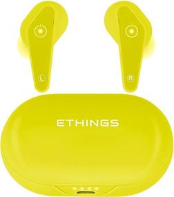 img 3 attached to EThings Heavy Duty Premium Sound Earbud Headphones With Wireless Charging Case (Neon Yellow)