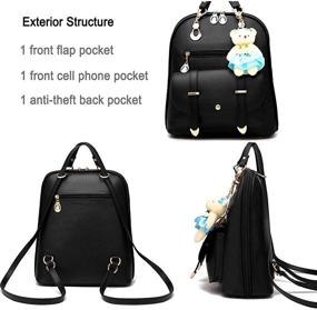 img 3 attached to BAG WIZARD Backpack Leather Cartoon Women's Handbags & Wallets in Fashion Backpacks