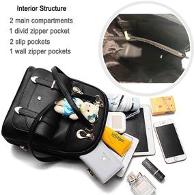 img 2 attached to BAG WIZARD Backpack Leather Cartoon Women's Handbags & Wallets in Fashion Backpacks