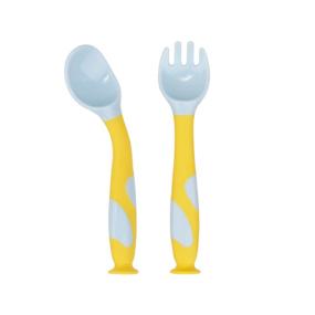 img 4 attached to 🥄 Qshare Baby Utensils Spoons: Travel-Friendly, Bendable & Easy Grip Training Spoons for Toddlers for Self-Feeding Learning (SuctionYellow)