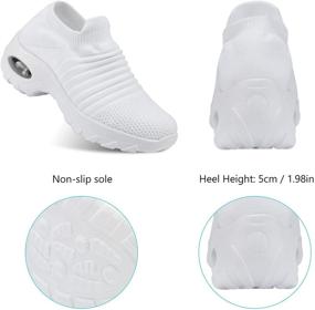 img 1 attached to KUNWFNIX Walking Sneakers Cushion Platform Women's Shoes