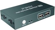 🔁 aao 2x1 hdmi kvm switch - 4k 2 port usb switch box with auto-scan, hot-key switch for netware, dos, linux, unix and windows - 4k@30hz - includes 2 pcs of 5ft usb cables and hdmi cables logo