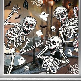 img 4 attached to Halloween Skeleton Stickers Hmxpls Decorations