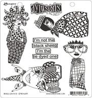 🐑 dyan reaveley's dylusions cling stamp collections by ranger sheep, 8.5 by 7 inches, in black logo